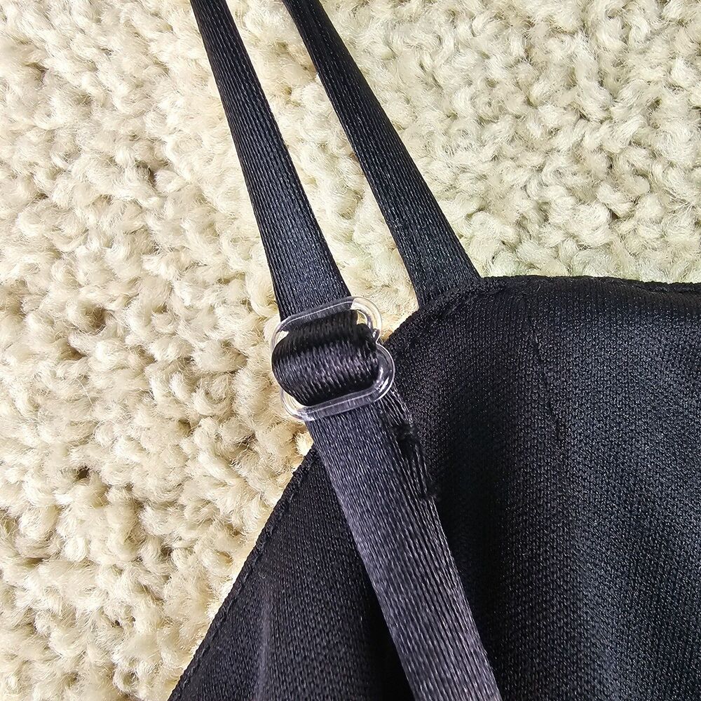 Emerald Sundae Black Satin Bodycon Mini Dress XXS NWT Party Cocktail - Picture 9 of 15